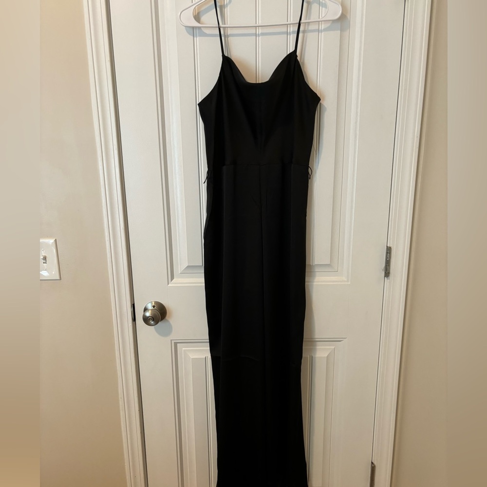 Express satin black jumpsuit NWT size medium